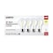 Satco 8W A19 LED Lamp, Clear, 3000K, Medium Base, 120V, 4-Pack, 4PK S12463 - alternate 7